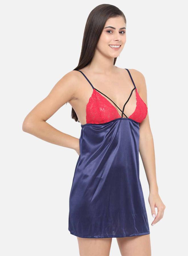 Take Two Lace Insert V Neck Strappy Babydoll By KLAMOTTEN - Image 3