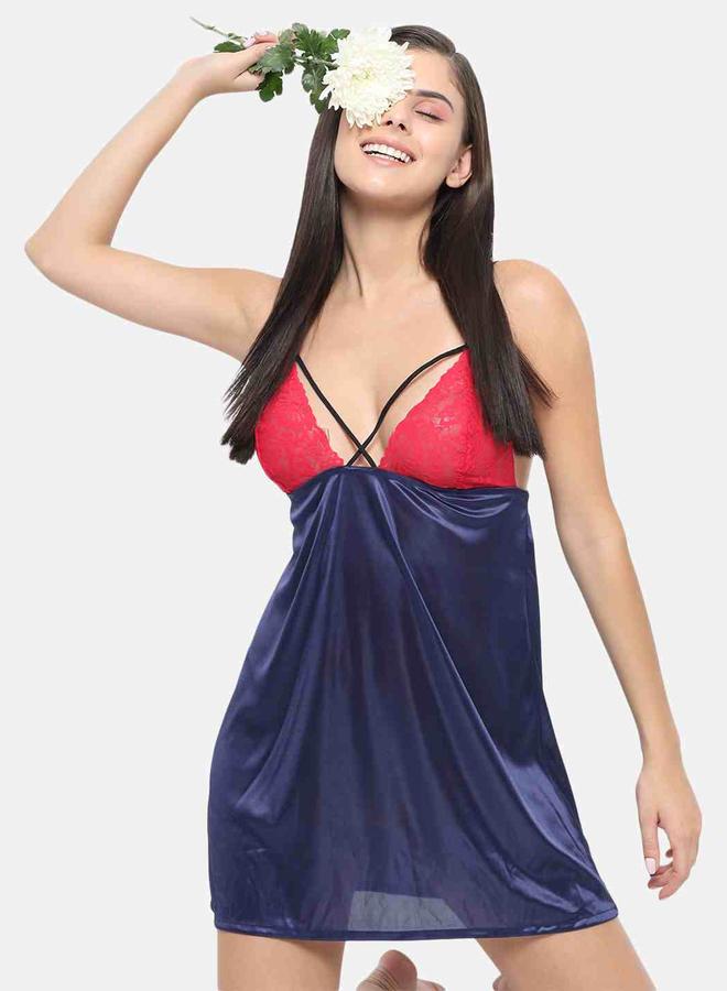 Take Two Lace Insert V Neck Strappy Babydoll By KLAMOTTEN - Image 5