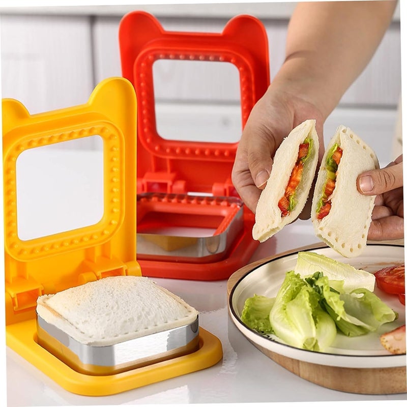 Shree Ganesh Enterprise Sandwich Cutter and Sealer Square Pocket Sandwiches Cutter Uncrustables Maker
