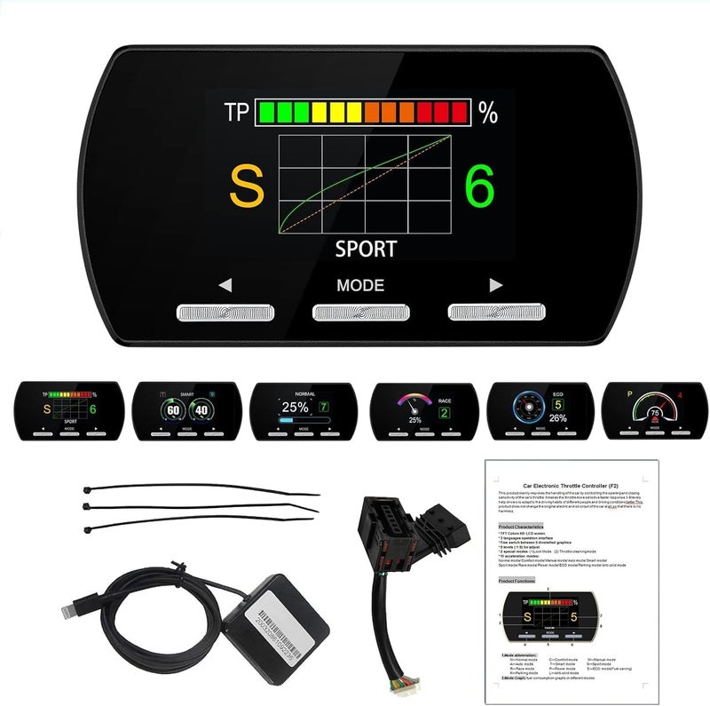 Throttle Response Controller 9 Drive Modes Smart Electronic Racing Accelerator Compatible with Dodge Challenger Ram Jeep Cherokee Wrangler Maserati Ghibli Quattroporte 300C 200C 807Upgrade