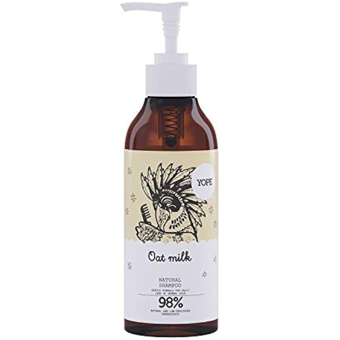 YOPE NATRLICHES SHAMPOO | FR NORMALES UND TROCKENES HAAR | 98% AUS NATRLICHEN ZUTATEN | OAT MILK | VEGAN SHAMPOO, 300 ML - Image 1
