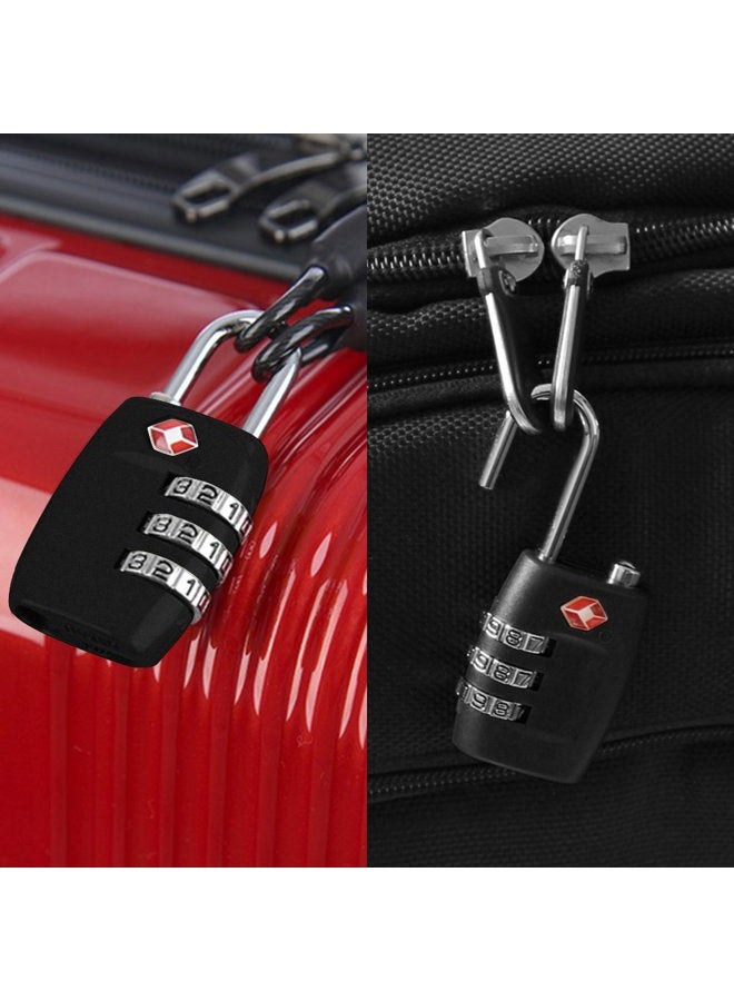 DanziX TSA Approved Lock and 4 Colors Stainless Steel Safety Tetherï¼Œ3-Dial Combination Travel Luggage Lock with Lanyard Security Cable for Protect Your Different Sizes of Bags,Suitcase,Baggage - Image 4