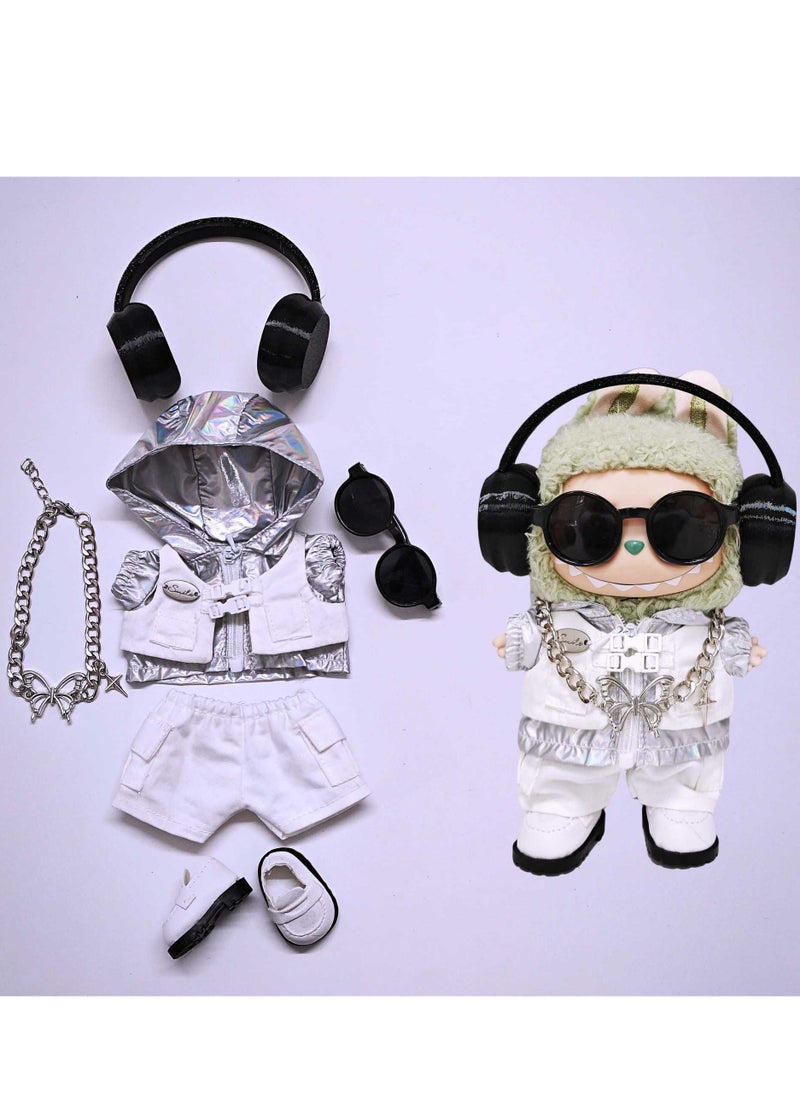 Generic Cloth for labubu V1 V3 (Only cloth not include the doll) Macaron Labubu Clothes 17CM Pendant LABUBU 6 in 1 set  - Image 2