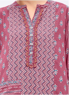 SARA Sara Floral - Chevron Printed Jalabiya  - Image 4