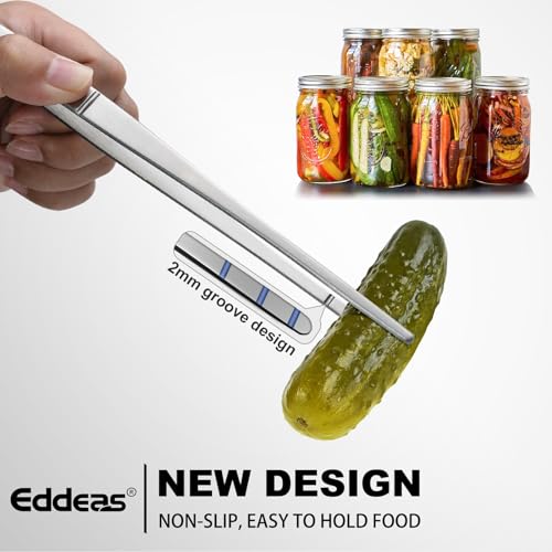 Eddeas Kitchen Tweezers Tongs, Cooking Tweezers Stainless Steel - 3 Size 12'' 10'' & 8 inch Ideal for Meat, pasta, plating and pinching delicate small pieces of food, Set of 3 - Image 4