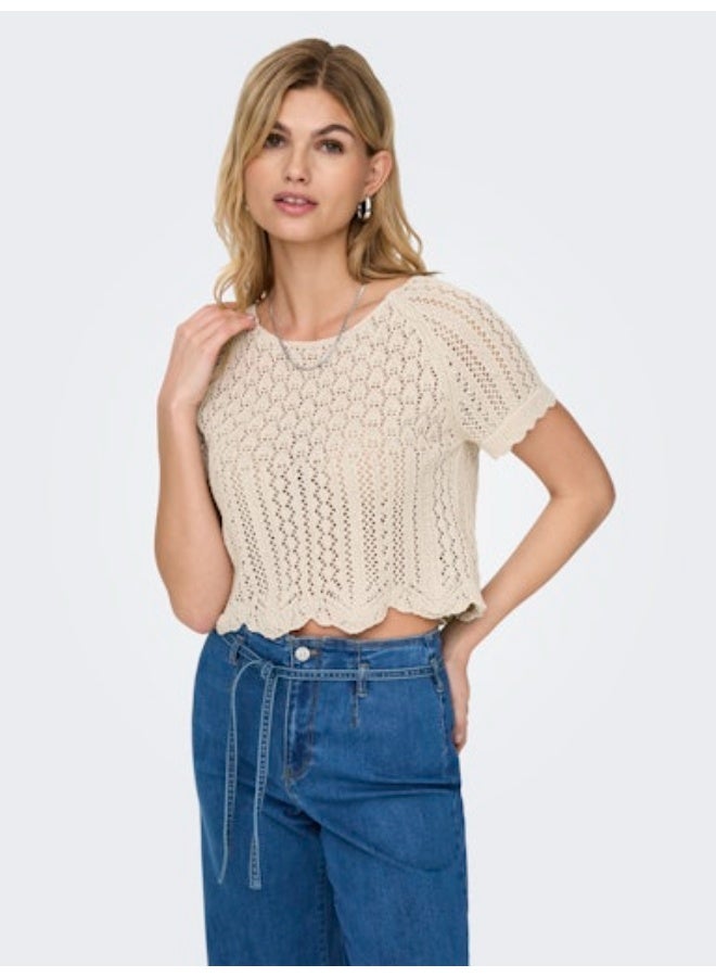 ONLY ONLY Womens Nola Life Shortsleeve Pullover Knit  - Image 3