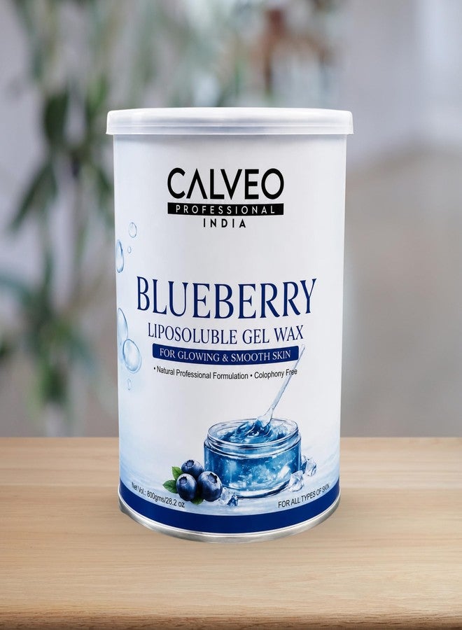 CALVEO Blueberry Liposoluble Gel Wax for Glowing & Smooth Skin, Natural Professional Formulation, Colophony Free, 800g - Image 1