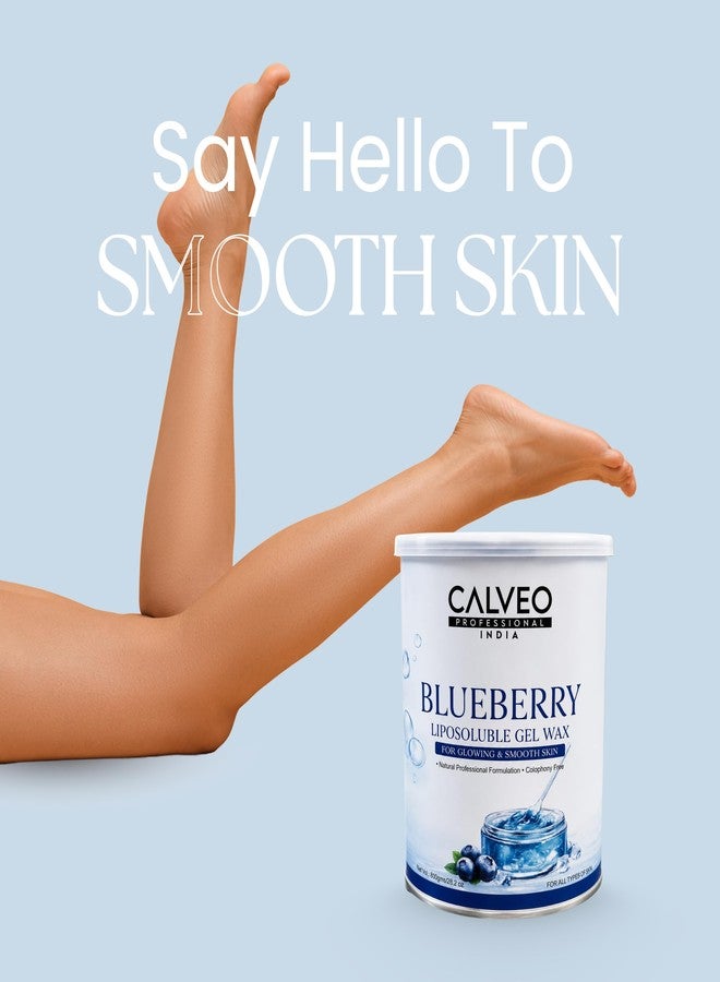 CALVEO Blueberry Liposoluble Gel Wax for Glowing & Smooth Skin, Natural Professional Formulation, Colophony Free, 800g - Image 3