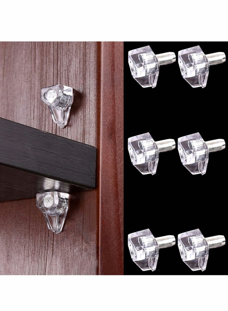 Plastic Shelf Pins, 100 Pieces 5mm Clear Shelf Pegs for Shelves, Cabinet Support Replacement Pegs for Kitchen Furniture Book Shelves  - Image 4