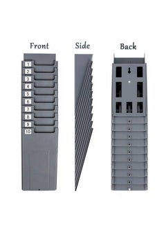 Spessn Time Cards Rack, Expand Time Card Holder With 10 Slots Plastic Wall Mount Time Cards Holder Racks With Screw For Office,Factory To Record Attendance Time Indoor,Outdoor  - Image 5