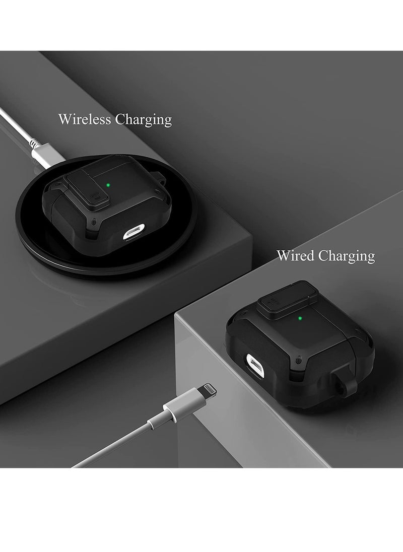 ELTRAZONE - Lock Design Airpdods 3 case,RGBWIND Air Pod 3rd (2021) Cover with Keychain,Hard Protective Skin for Airpod 3 Charging Case,LED Visible - Image 1