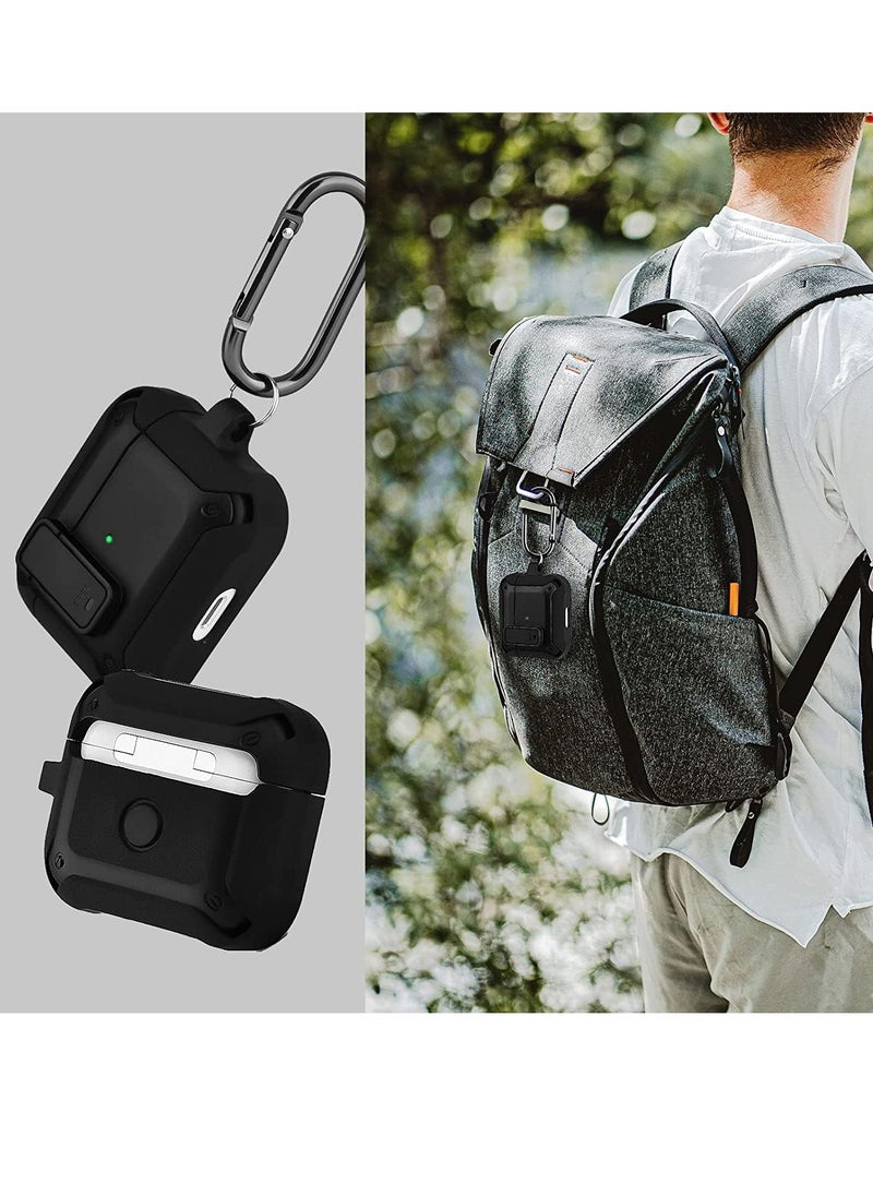 ELTRAZONE - Lock Design Airpdods 3 case,RGBWIND Air Pod 3rd (2021) Cover with Keychain,Hard Protective Skin for Airpod 3 Charging Case,LED Visible - Image 1