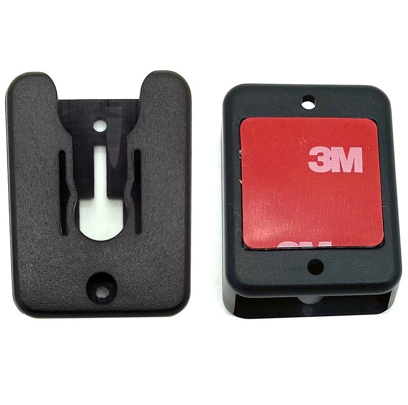 LycoGear Universal Ham CB Radio Microphone Mic Hanger Holder Mount with Adhesive Back, Pre Drill Holes & Single T Tab Connection, KLP-X2 - Image 1