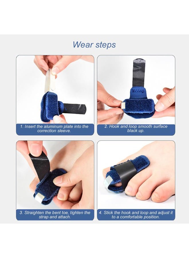 Ymiko Hammer Toe Straightener, Breathable Hammer Toe Straightener Fracture Claw Toe Fixation Corrector Strap Toe Protector Splint - Image 5