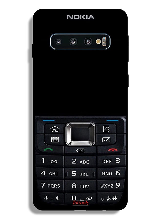 Tolwak Samsung Galaxy S10 Plus Protective Case Cover Old Phone Pattern - Image 2