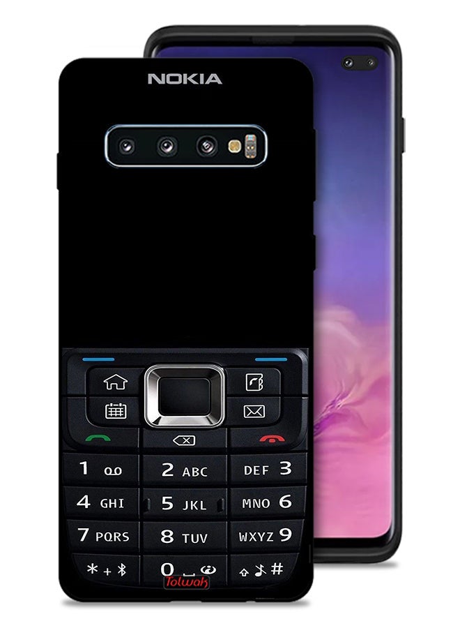 Tolwak Samsung Galaxy S10 Plus Protective Case Cover Old Phone Pattern - Image 1