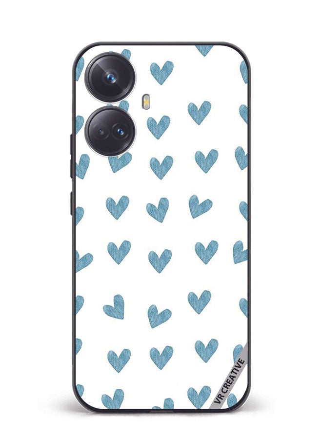 VR CREATIVE Protective Case Cover For Realme 10 Pro Plus Blue Heart Design Multicolour - Image 1