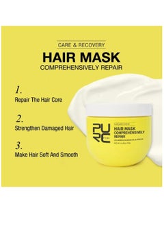 PURC 350g Hair Mask Comprehensively Repair Morocco Argan Oil & Keratin Hair Care & Recovery Hair Treatment Mask Repair Hair Strands Strengthen Damaged Hair & Make Hair Soft Smooth  - Image 3