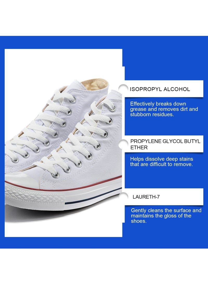 جايسوينغ مطهر رغوي للأحذية البيضاء، رغوة مكونة من السطح تزيل البقع بسرعة، بخاخ رغوي لتنظيف الأحذية الرياضية، تبييض قماش الأحذية الرياضية، تبييض حواف الأحذية المتغيرة اللون (100 مل) - Image 5