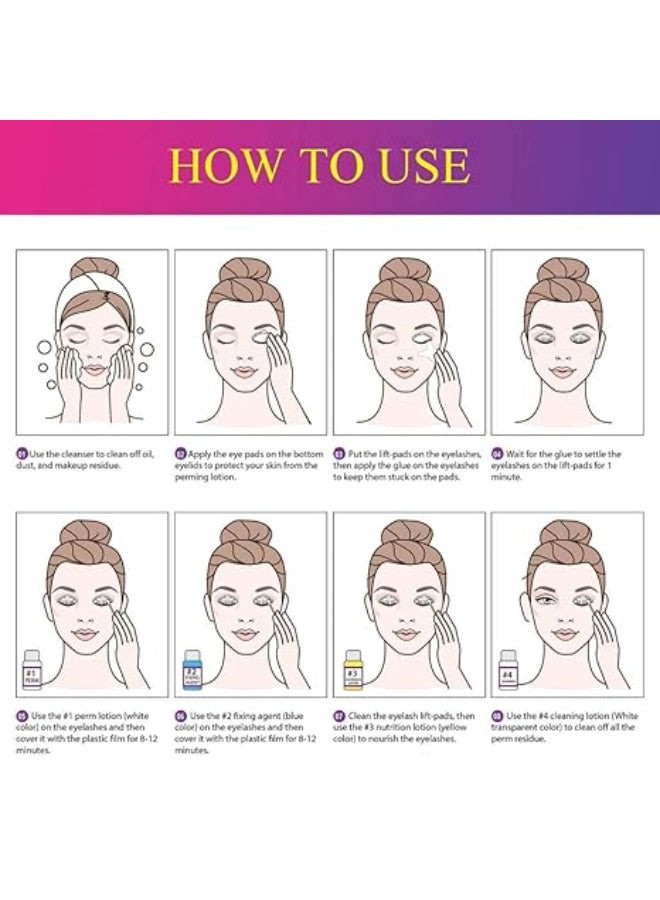 ICONSIGN Lash Lift Kit Eyelash, Perming Full Lash Kit All in 1, Professional Eyelash Curling Lash Extension Set, Upgraded Glue Version, Semi-Permanent Lash Lifting Tools Suitable for Salon ICONSIGN - Image 5