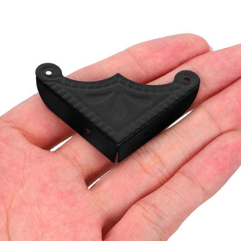 Black Metal Corner Protectors 20pcs L Shaped Furniture Edge Guards For Wooden Boxes - Image 5