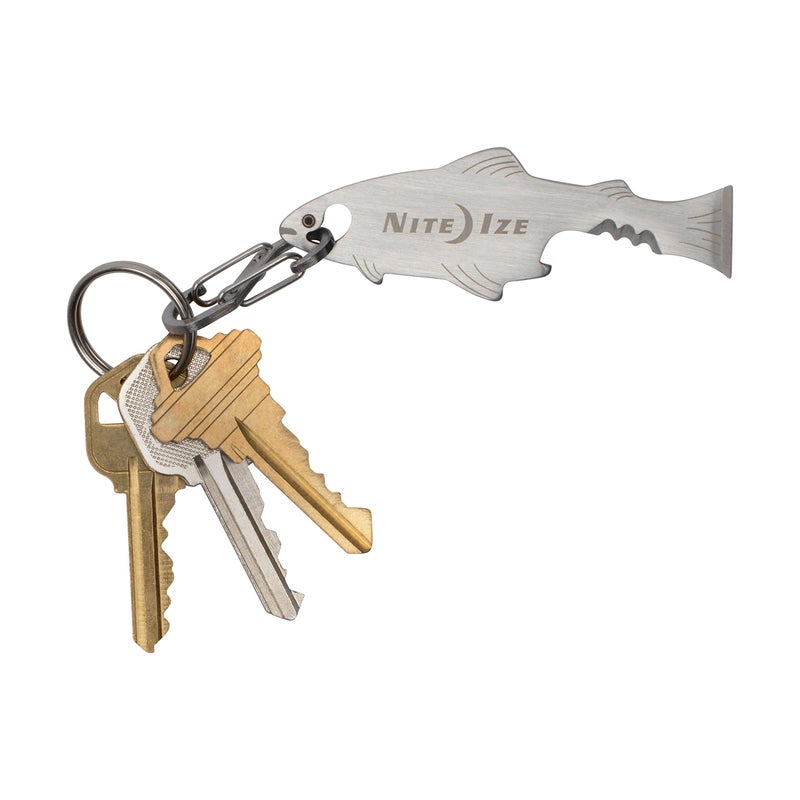 NITE IZE Nite Ize DoohicKey FishKey Key Tool Keychain Multi-Tool, Stainless, 1-Pack  - Image 3