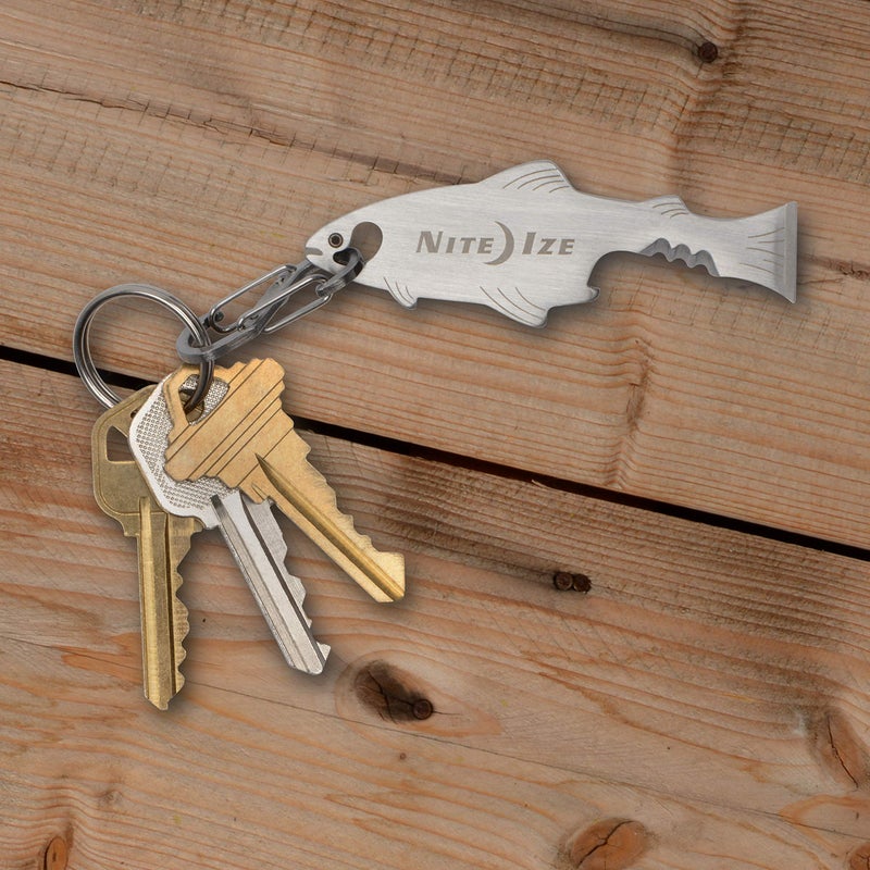NITE IZE Nite Ize DoohicKey FishKey Key Tool Keychain Multi-Tool, Stainless, 1-Pack  - Image 5