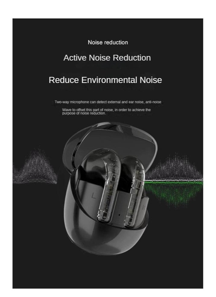 WIRELESS HHWL- C01 True Wireless Earbuds Bluetooth 5.0 Headphones Touch Control with Charging Case IPX6 Waterproof Stereo Headphones In-Ear Built-in Microphone Headphones Premium Deep Bass Black  - Image 3