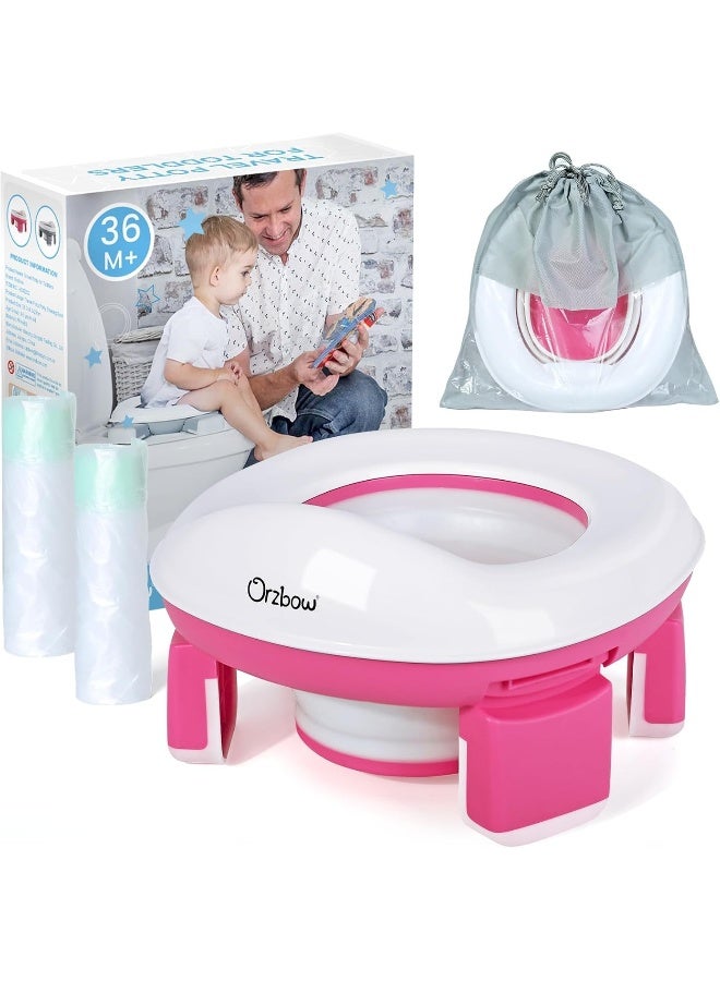 Orzbow Portable Potty for Toddler Kids Travel Potty Training Toilet Seat with Storage Bag - Image 1