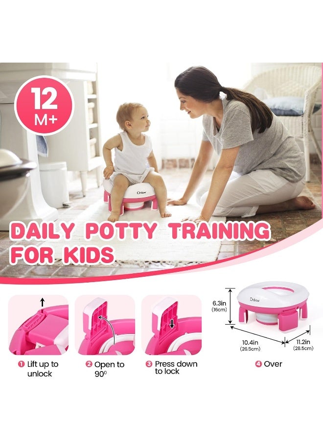 Orzbow Portable Potty for Toddler Kids Travel Potty Training Toilet Seat with Storage Bag - Image 3