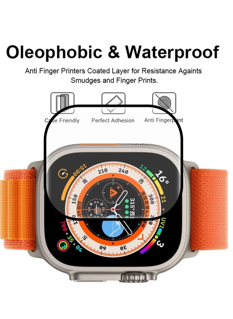 3-Pack Screen Protector for Apple Watch Ultra 2 49mm (2023) – Full Coverage, Anti-Bubble, Wear-Resistant Composite Material Protective Film - Image 5