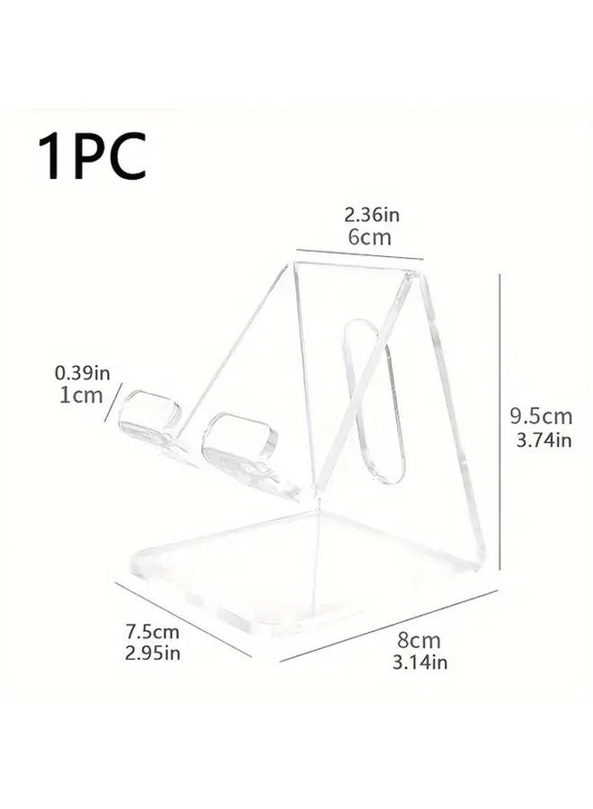 Transparent Acrylic Phone Stand Portable Tablet Desktop Holder For Watching TV - Image 1