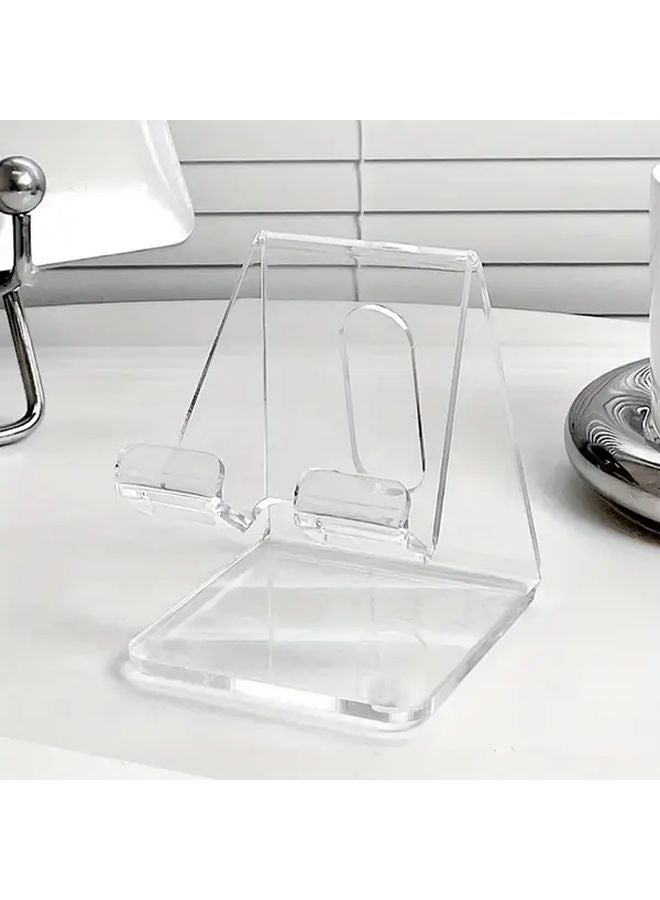 Transparent Acrylic Phone Stand Portable Tablet Desktop Holder For Watching TV - Image 5