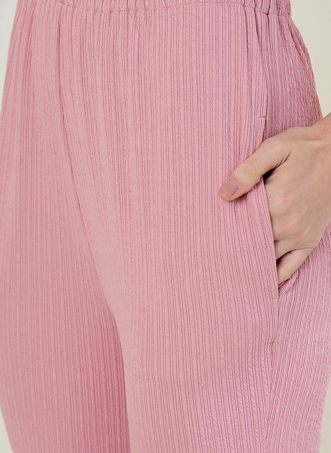 StyleStone طقم علوي وسروال بتصميم ذاتي باللون الوردي من ستايل ستون - Image 3