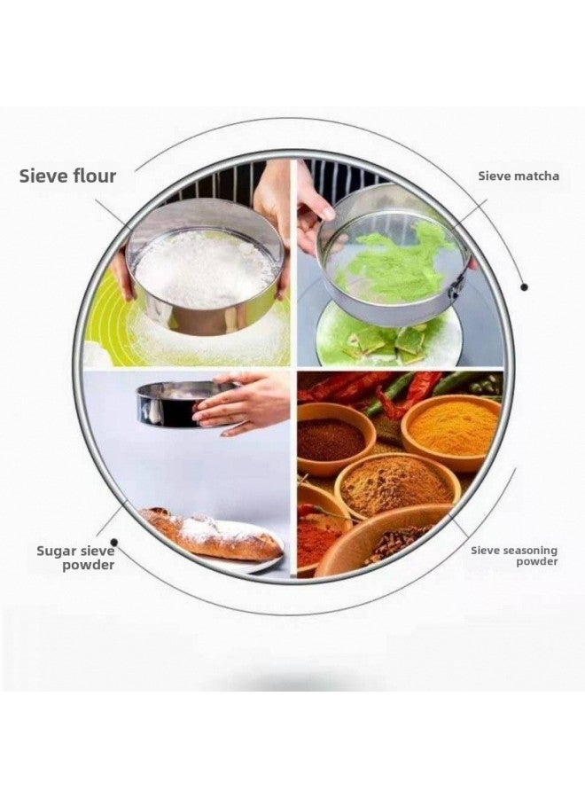 Stainless Steel Flour Sieve Handheld Round Filter Mesh Ultra-Fine Sieve Kitchen Special Baking Tools Mesh Sieve-Specifications:23 Cm Diameter 1 Piece  - Image 5