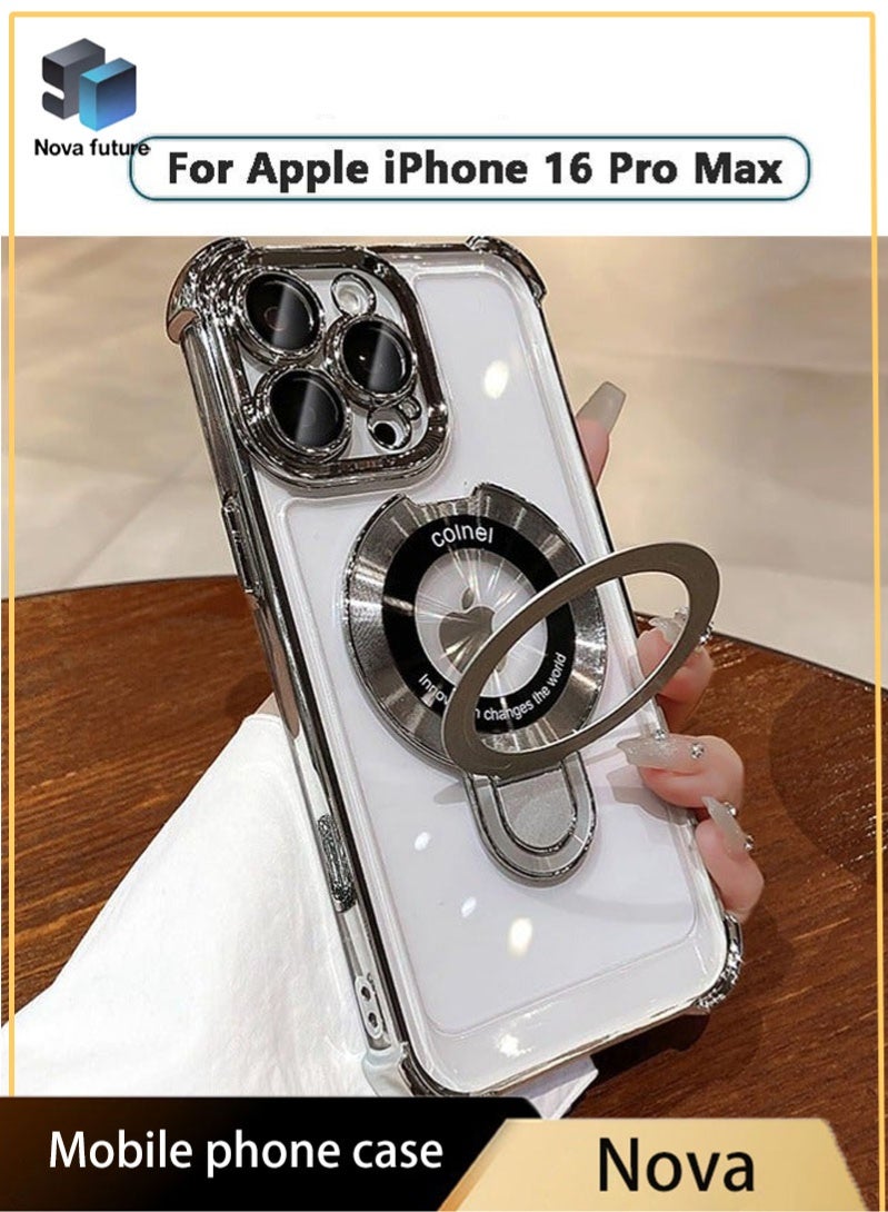 مستقبل نوفا آي فون 16 برو ماكس حامي ، مع حامل المغناطيسي الدائري ، متوافق مع Magsafe - Image 1