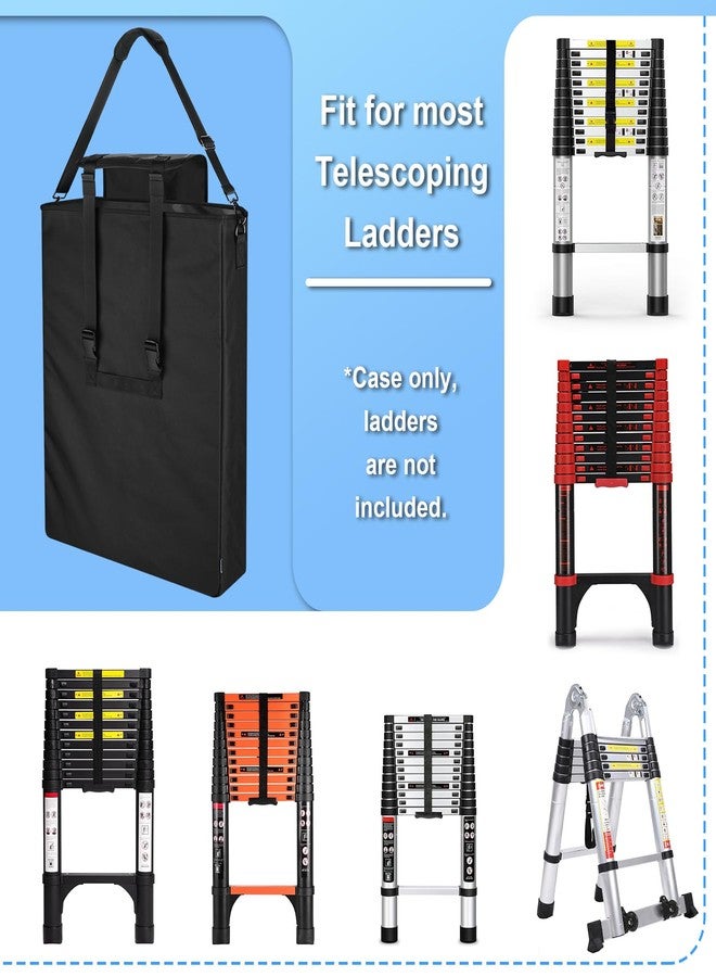 Homakover Black Telescoping Ladders Bag with Shoulder Strap, Extension Ladders Bag, Household Engineering Ladder Carrying Case, Black, Travel - Image 3