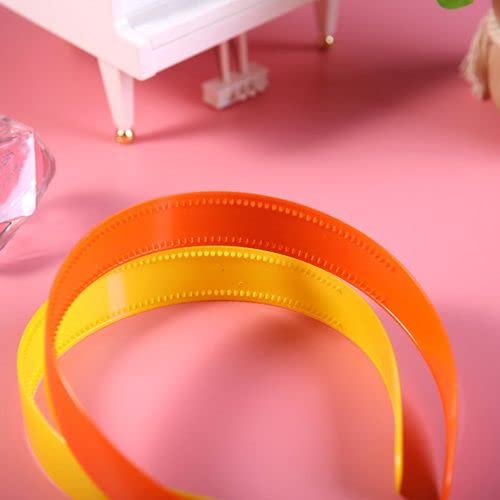 RedChimes Multicolor Simple Fancy 20 mm Wide Plastic Teeth Comb Shine Hair Bands Hair Accessories For Girls and Women Pack Of 12 - Image 3