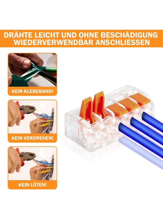 OSHIMA 60PCS Lever Wire Connectors, Cable Connectors, Connector Conductor Compact, Conductor Clamp Cable Clamps Electric, 10 pieces 5-port inputs, 20 pieces 2-port inputs and 30 pieces 3-port inputs - Image 5
