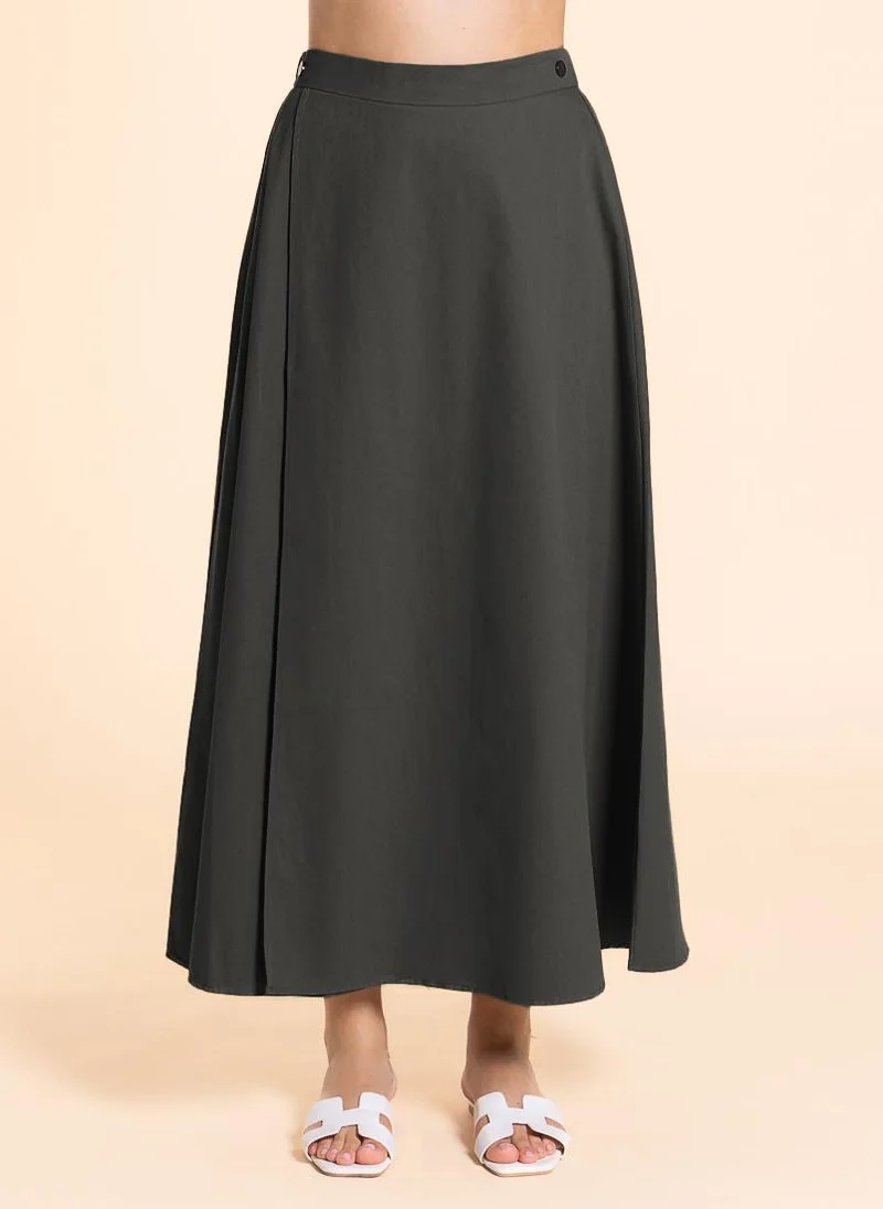 SHAPES DETAILED A-LINE MAXI SKIRT