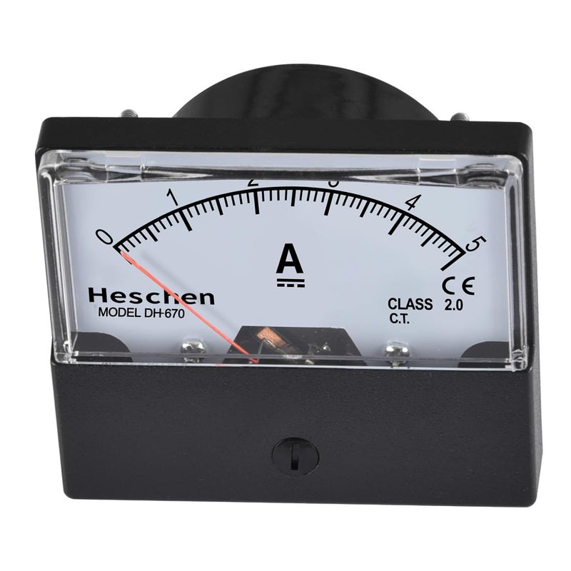 Heschen Rectangle Panel Mounted Current Meter Ammeter Tester, DH-670, DC 0-5A, Class 2.0, CE Listed - Image 5