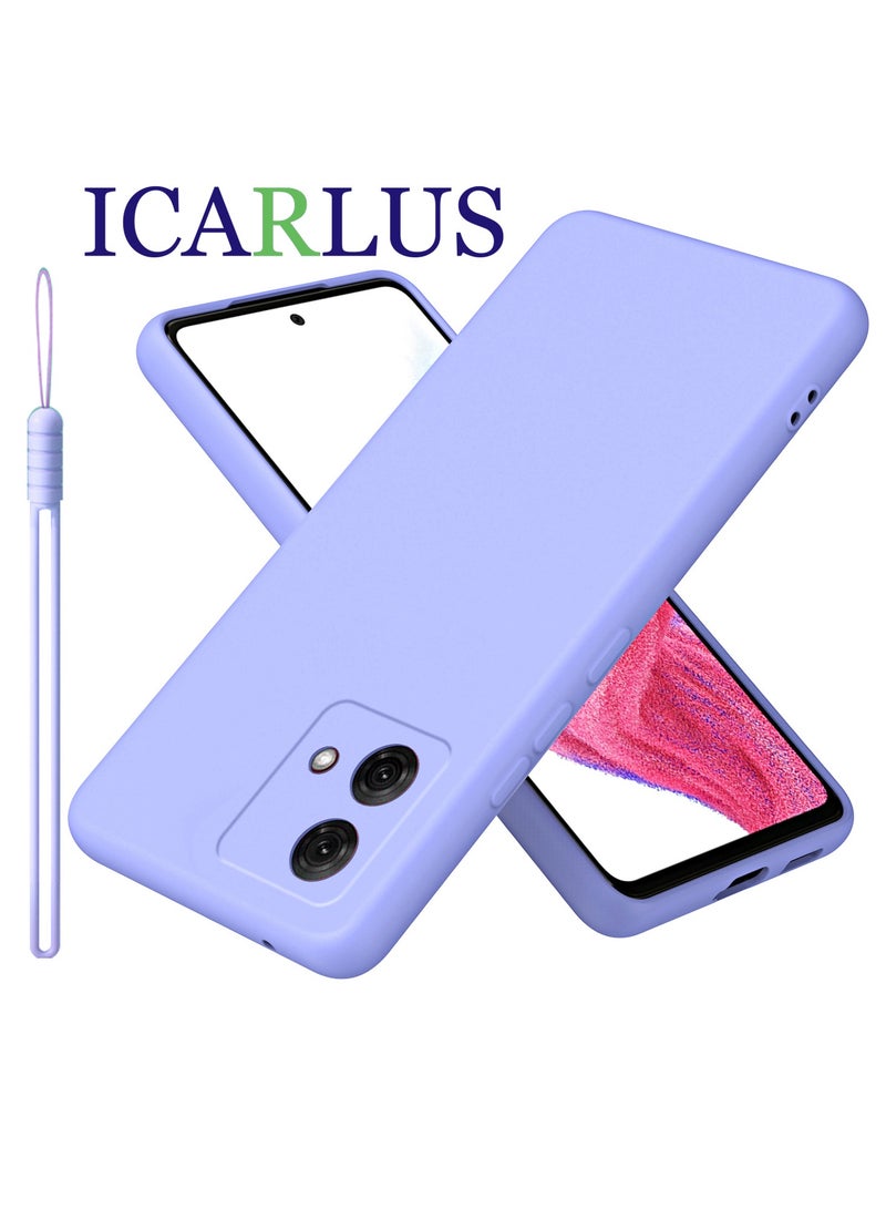 For Motorola Moto G84 5G Case Slim Liquid Silicone Protective Cover Purple - Image 1