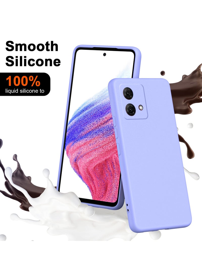 For Motorola Moto G84 5G Case Slim Liquid Silicone Protective Cover Purple - Image 2
