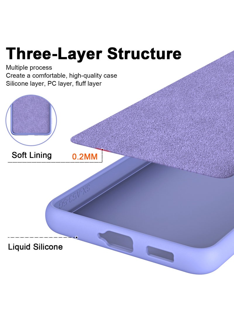 For Motorola Moto G84 5G Case Slim Liquid Silicone Protective Cover Purple - Image 5