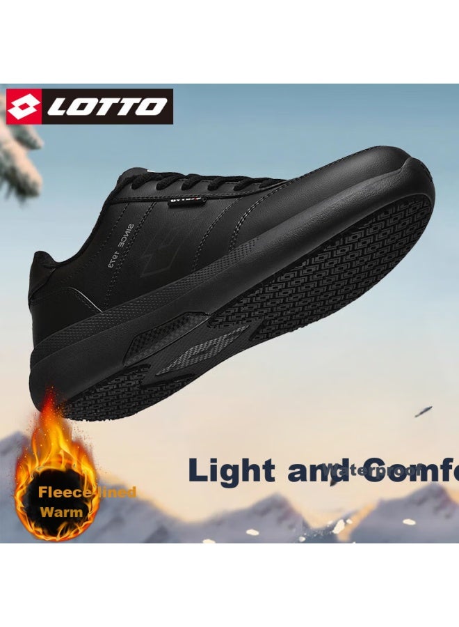 Lotto Winter Fleece-lined Golf Casual Shoes, Men's Sports Outdoor Warm Sneakers, 8831m, Black, Size 40