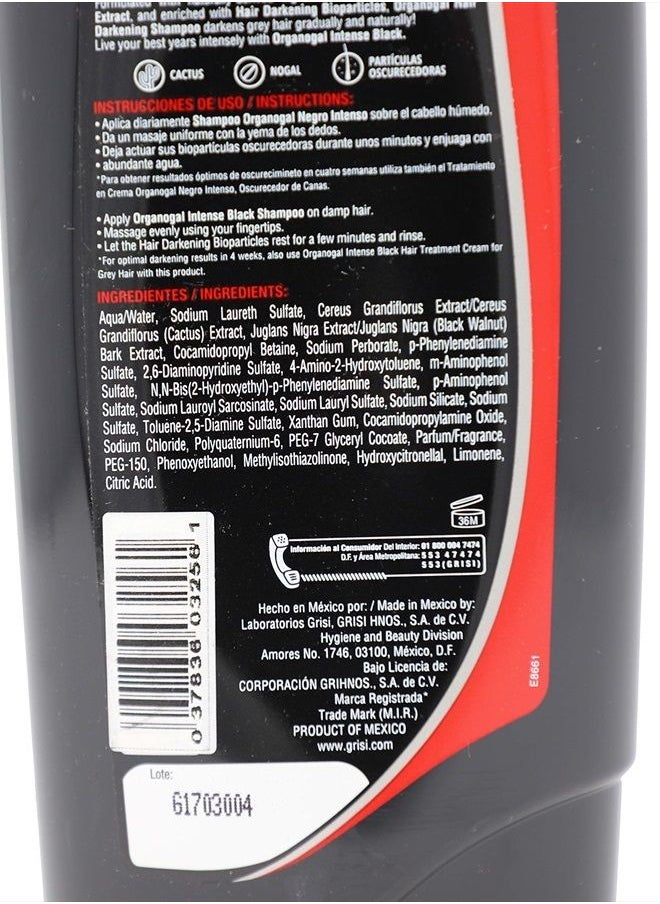 Grisi - Organogal Shampoo| Darkening Shampoo with Cactus Extract, Darkening Hair Product for Gray Hair; 13.5 Fl Ounces - Image 1