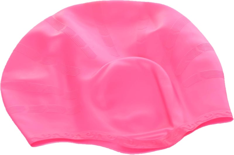 MINSA Striped Swim Cap M220 Pink Stripes for Swimming and Water Sports