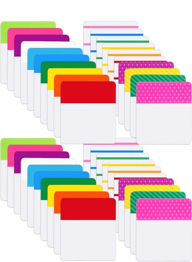 Jovitec 800 Pcs 40 Sets Sticky Tabs 2 Inch Colored Index Tabs Writable and Repositionable Labels for File Folders Books Reading Notes Classify File(Novelty Colors) - Image 1