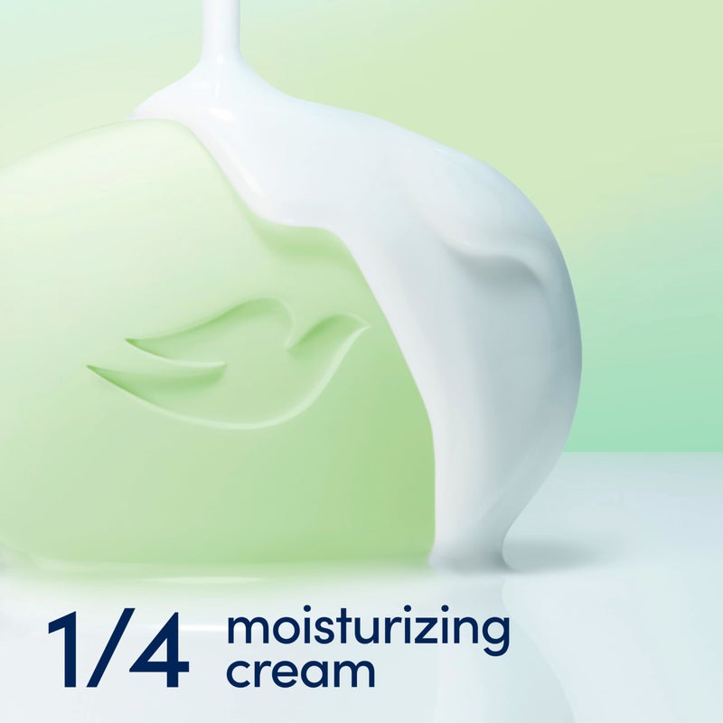 Dove Beauty Bar Soap Cool Moisture Cucumber & Green Tea Scent, 6 Bars for Refreshed Skin, Leaves Skin Refreshed 3.75 oz - Image 4