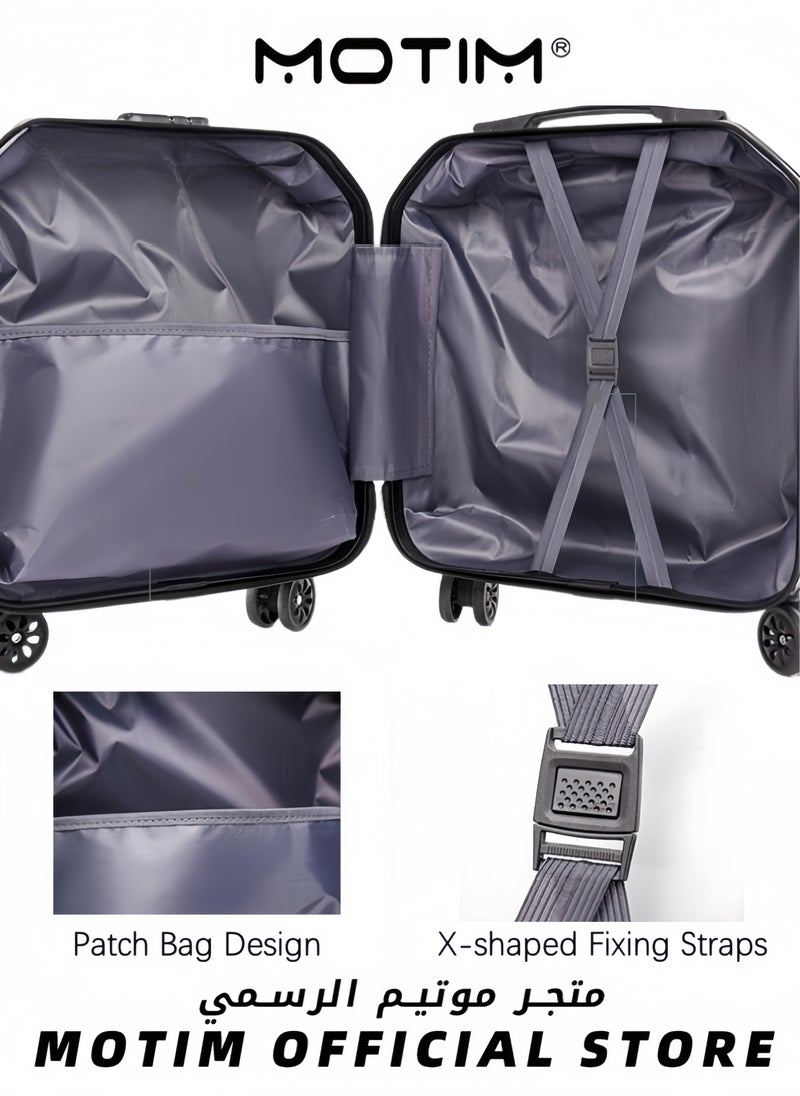 Motim Travel Luggage Carry-On Luggage Kid's Luggage 20 inch Small Luggage with Spinning Wheels Cartoon Suitcase  - Image 5